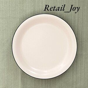 IKEA VINTERFINT Off White Side Plate with Green Trim 8"  (Set of 2)